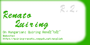 renato quiring business card